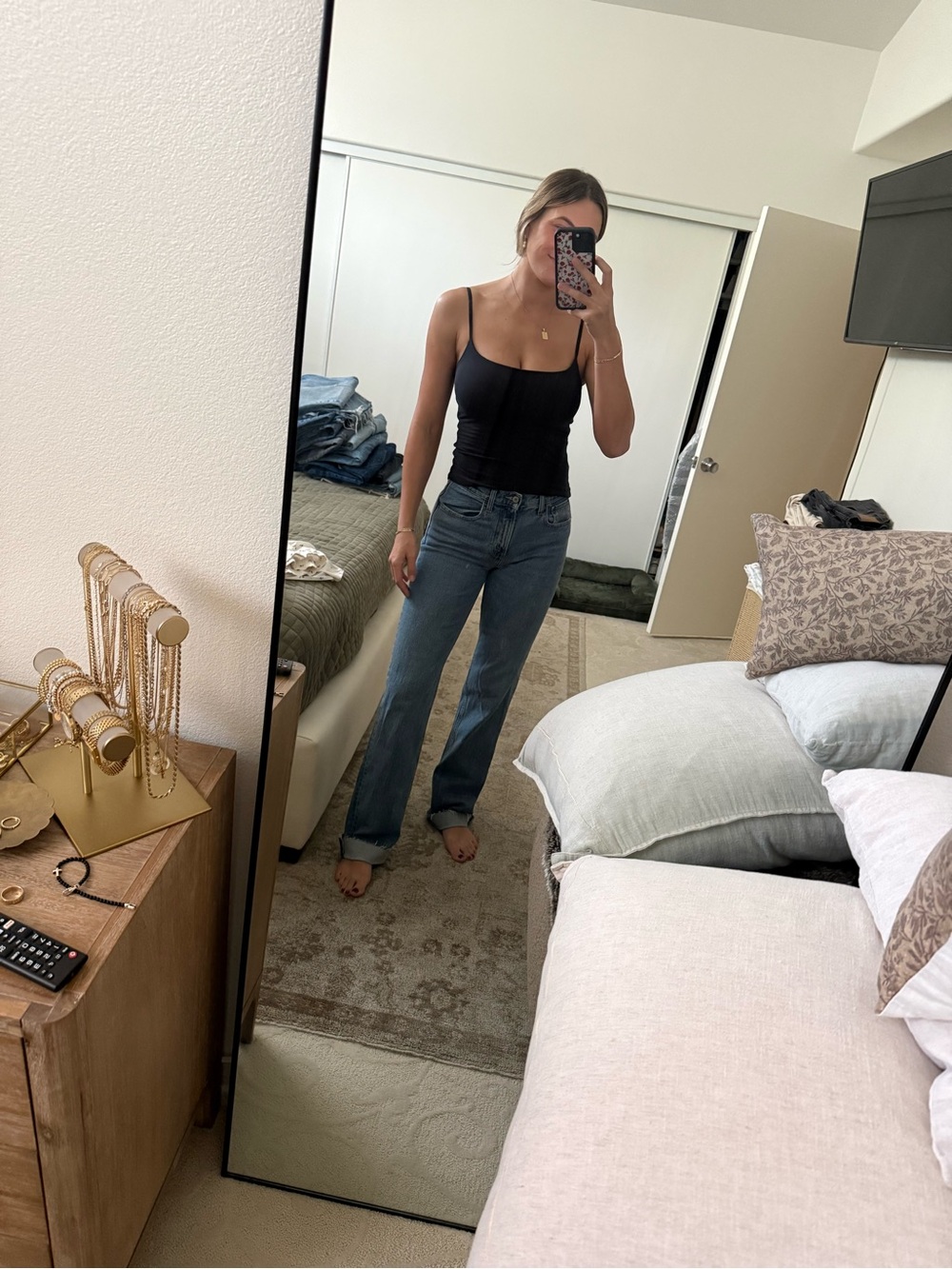 Abercrombie & Fitch Straight-Leg Jeans in Medium Blue